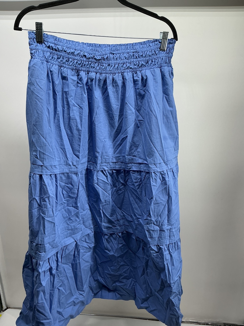 100% Organic Cotton Poplin Tiered Maxi Skirt